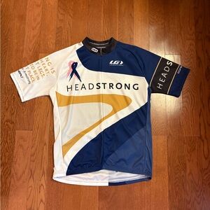 Garneau White and Gold Cycling Jersey. Unisex.